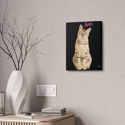 PAW-sonalized Black Canvas Print | Upload Photo~Choose size | Purrfect Pet Haven