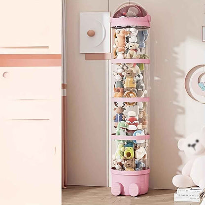 Plush Toy Storage Tower - 4-Tier Stackable Organizer - Purrfect Pet Haven
