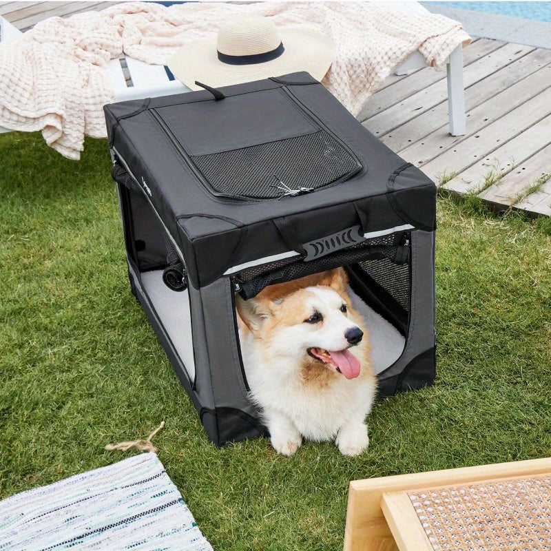 Soft Collapsible Dog Crate - 42 Inch Portable Travel Crate for Extra Large Dogs