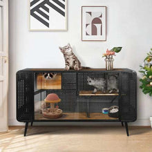 Spacious Cat House - Tempered Glass Design