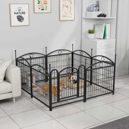 Indoor Outdoor 24 Inch Metal Dog 8 Panel Playpen