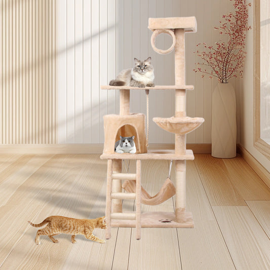 Multi-Level Cat Climbing Frame - Interactive Cat Tree Tower