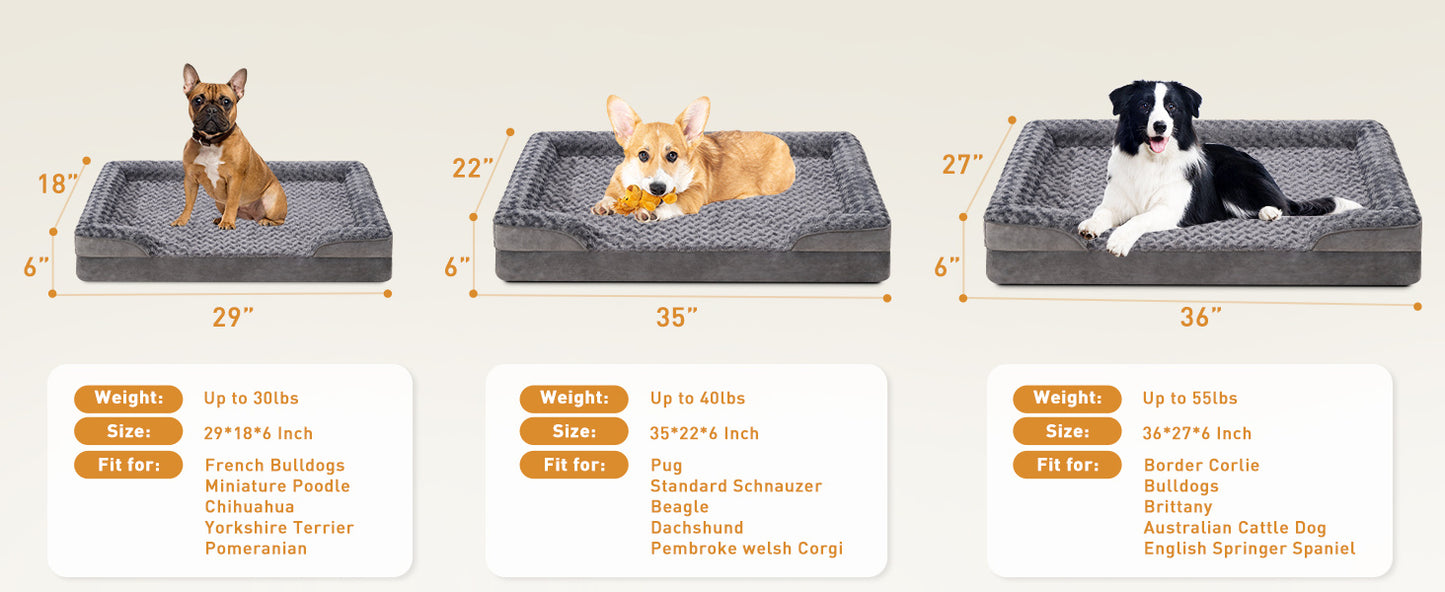 Chew Proof Orthopedic Dog Sofa - Washable Luxury Bed