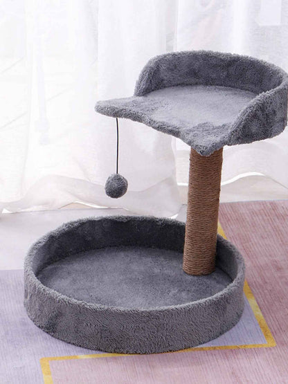 Cat Scratching Post with Cat Bed and Toy