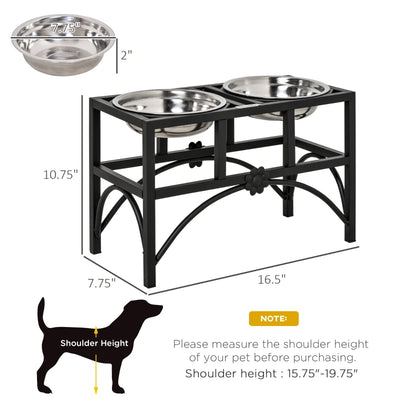 Elevated Dog Bowls - Stainless Steel Raised Feeding Station - Purrfect Pet Haven