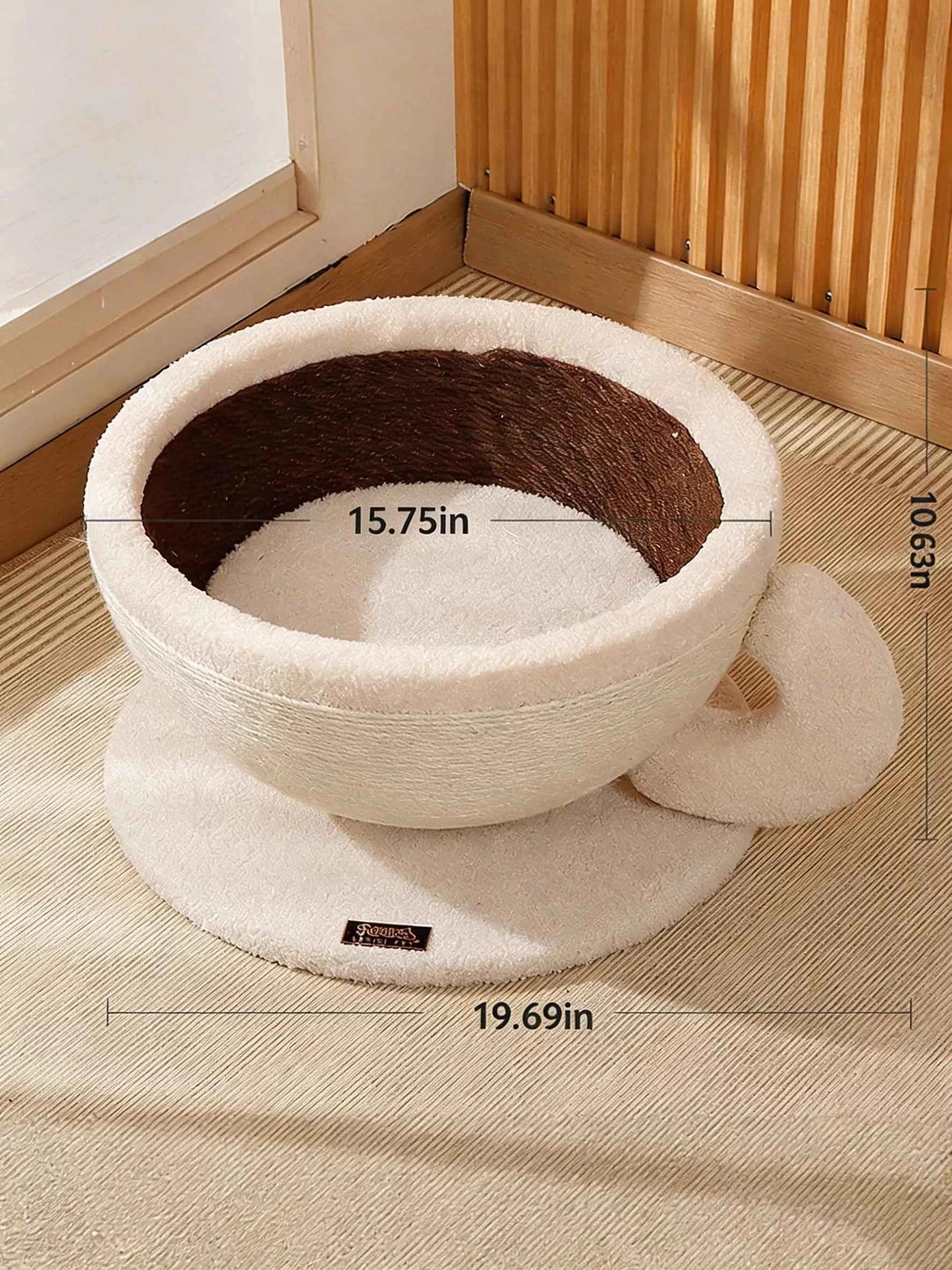 Cat Scratcher Nest Bed - Semi-enclosed with Hemp Rope