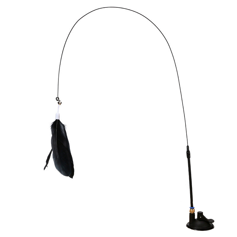 Fluffy Feather Interactive Pet Cat Teaser Cat Feather Wand | Purrfect Pet Haven