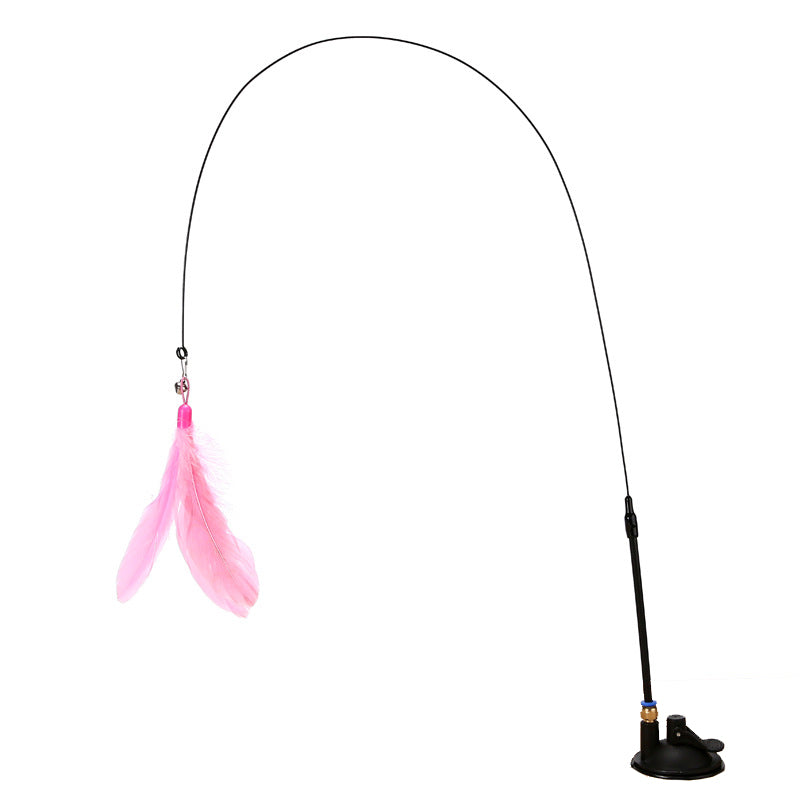 Fluffy Feather Interactive Pet Cat Teaser Cat Feather Wand | Purrfect Pet Haven