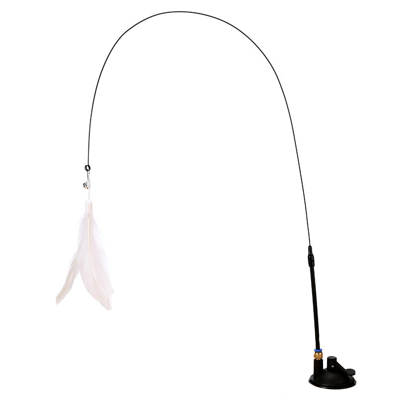 Fluffy Feather Interactive Pet Cat Teaser Cat Feather Wand | Purrfect Pet Haven