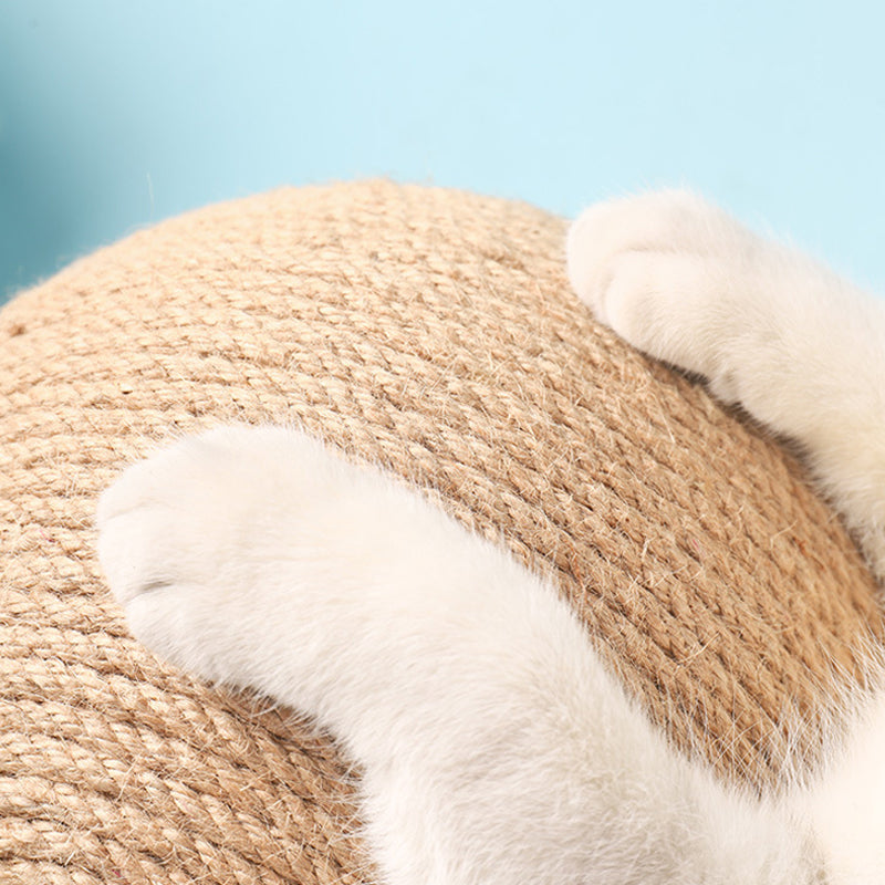 Cat Wooden Scratching Post Interactive Sisal Pet Scratching Ball | Purrfect Pet Haven