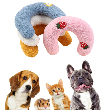 Cozy Calm U-Shaped Calming Pillow for Small Dogs and Cats