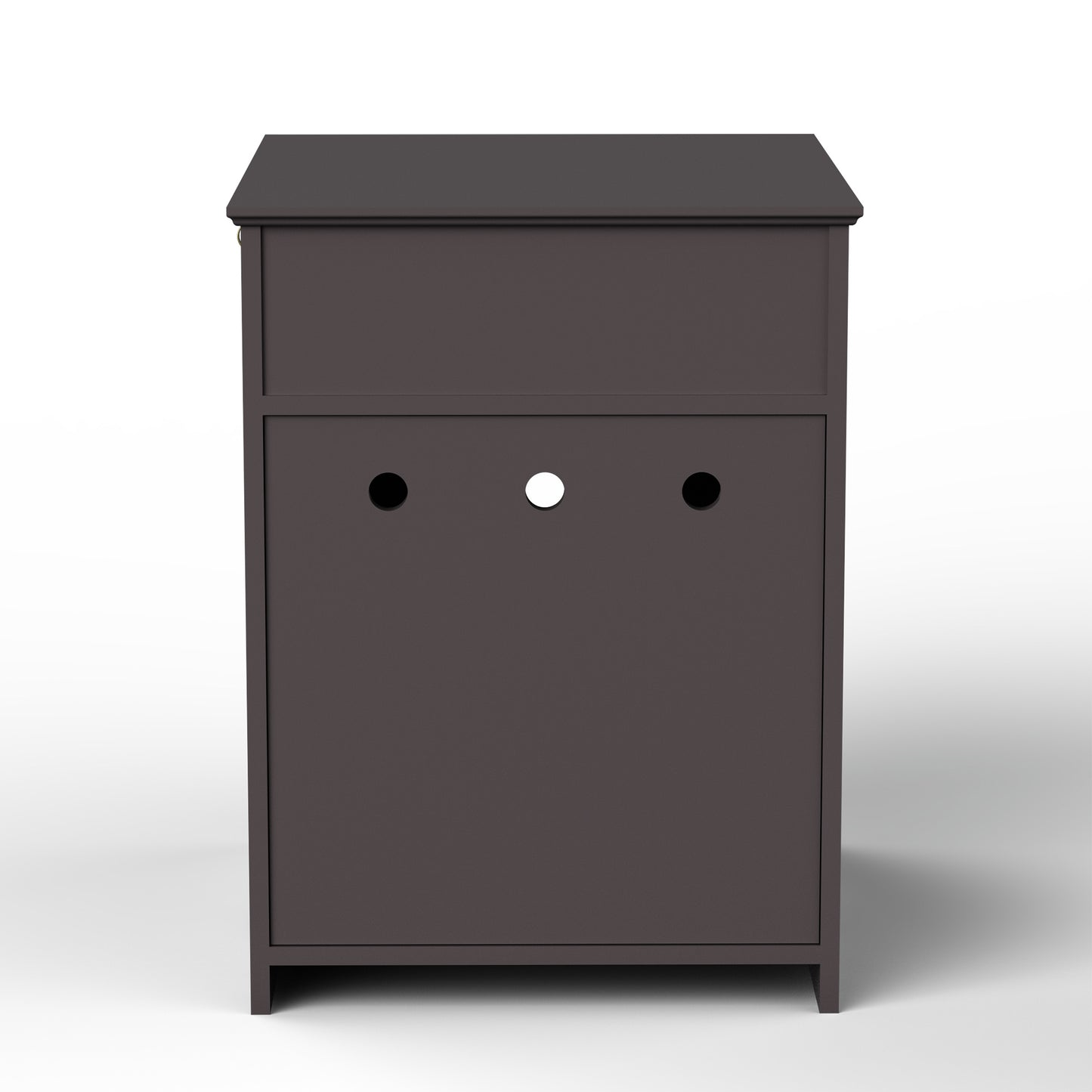 Hidden Box Cat End Table Wooden Night Stand Enclosed Pet Litterbox- Brown