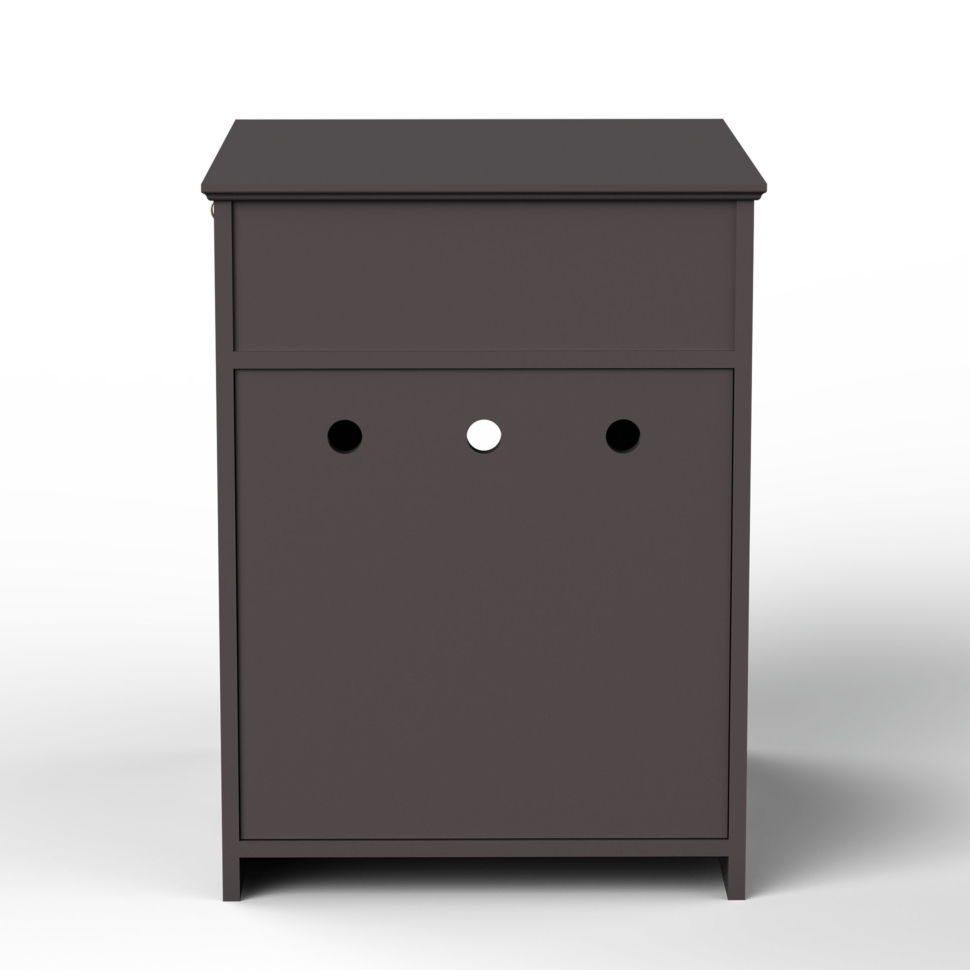 Hidden Box Cat End Table Wooden Night Stand Enclosed Pet Litterbox- Brown