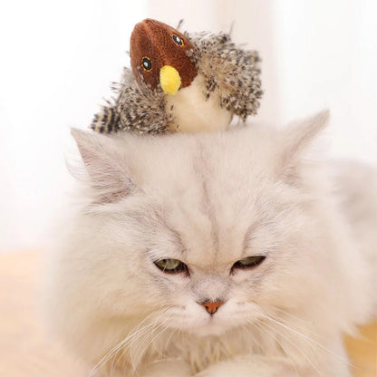 Interactive Simulated Bird Toy for Cats Realistic Design - Non-Removable Battery Powered | Purrfect Pet Haven