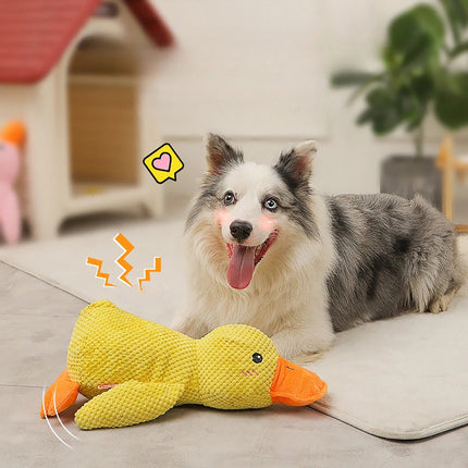 Cute Plush Duck Squeaky Dog Toy with Soft Squeake