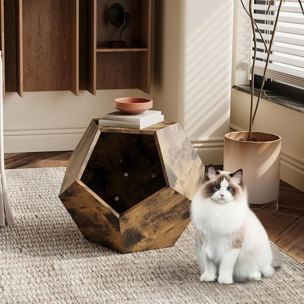 Modern Cat Kennel Side Table | Purrfect Pet Haven