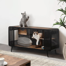 Stylish and Functional Cat House with Tempered Glass | Purrfect Pet Haven
