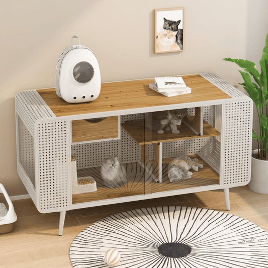 Spacious Cat House with Tempered Glass | Purrfect Pet Haven