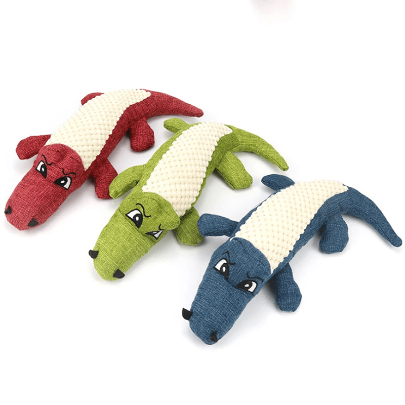 Pet Chew Toys Interactive Cartoon Plush Alligator Shape Dog Grinding Teeth Training Supplies | Purrfect Pet Haven