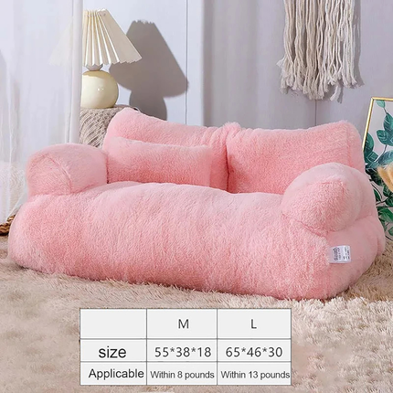 Luxurious Plush Sofa Bed for Cats and Small Dogs