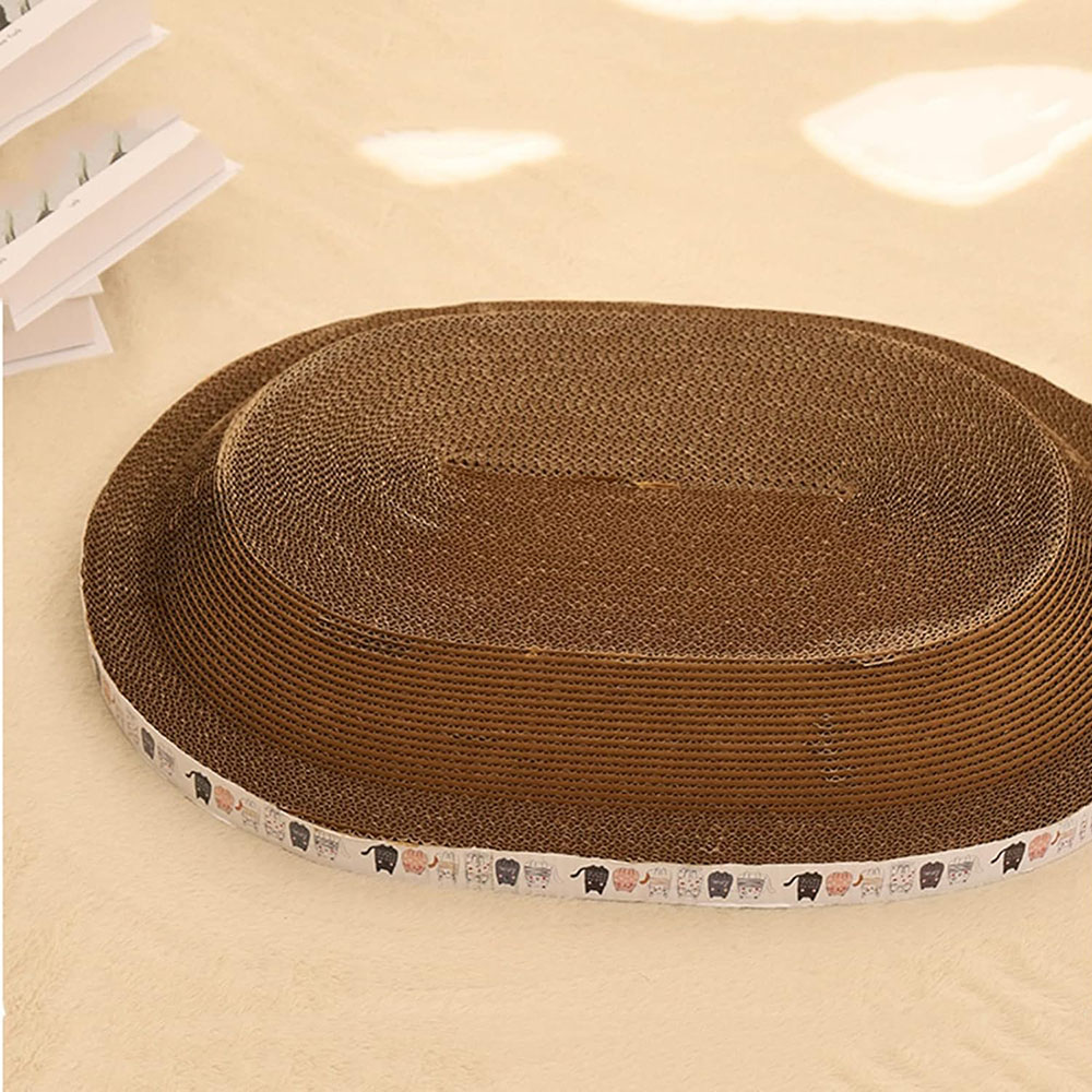 Corrugated Cat Scratcher Oval Grinding Claw Toys for Cats | Purrfect Pet Haven