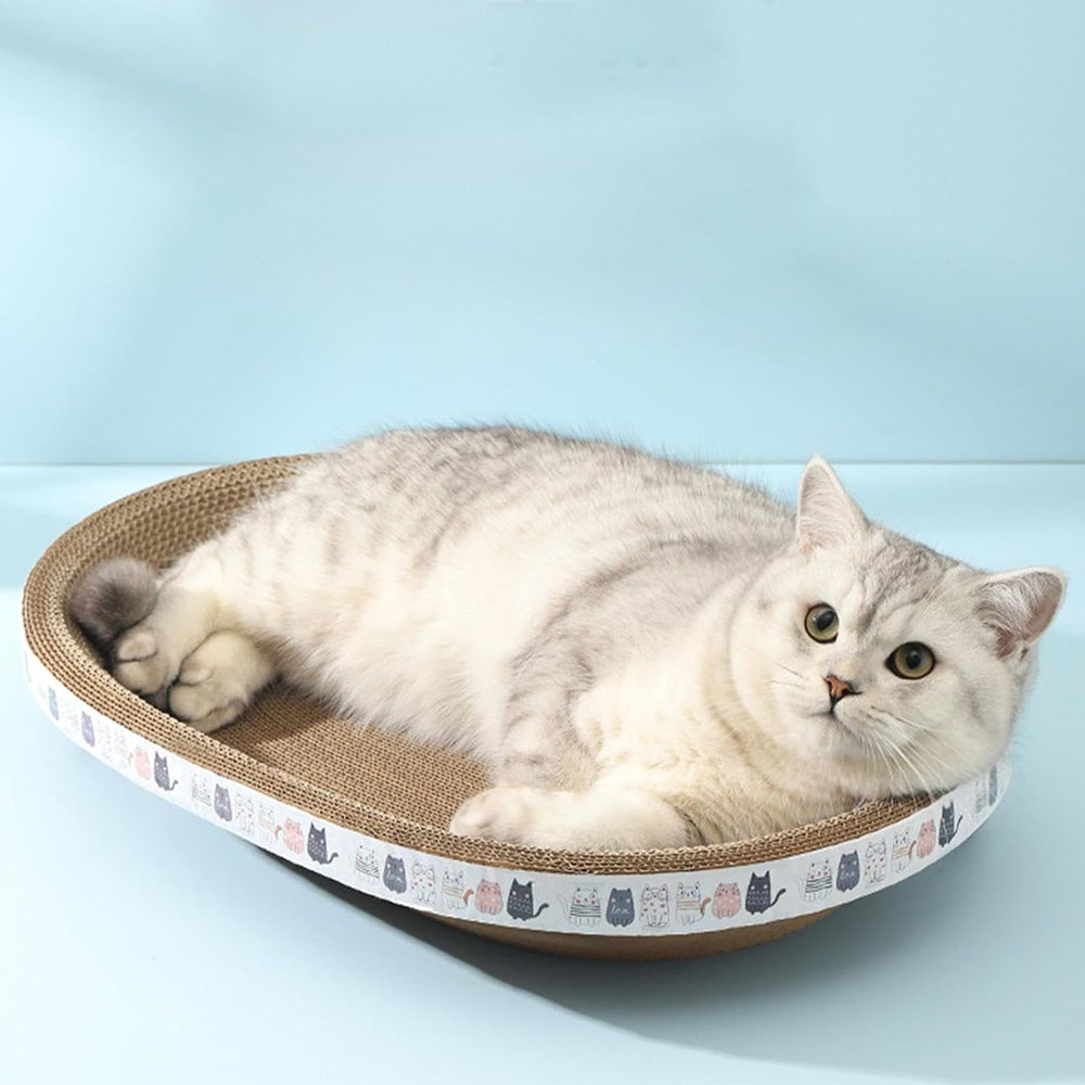 Corrugated Cat Scratcher Oval Grinding Claw Toys for Cats | Purrfect Pet Haven