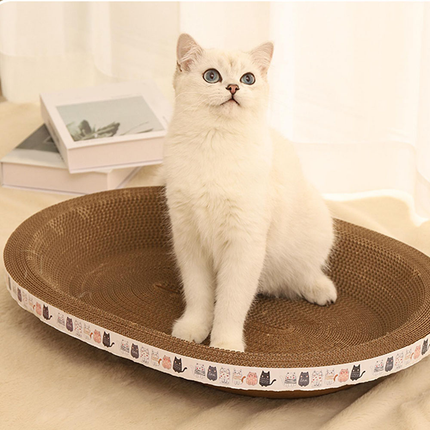 Corrugated Cat Scratcher Oval Grinding Claw Toys for Cats