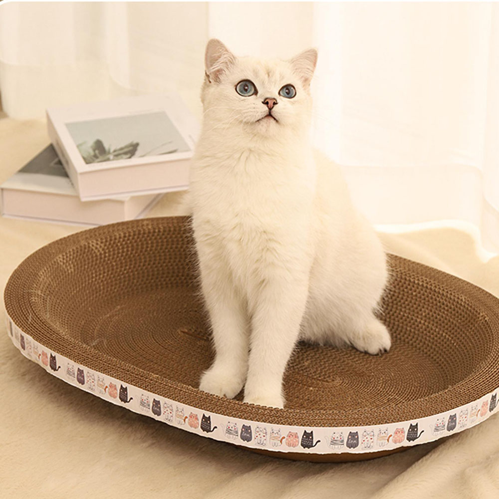 Corrugated Cat Scratcher Oval Grinding Claw Toys for Cats | Purrfect Pet Haven
