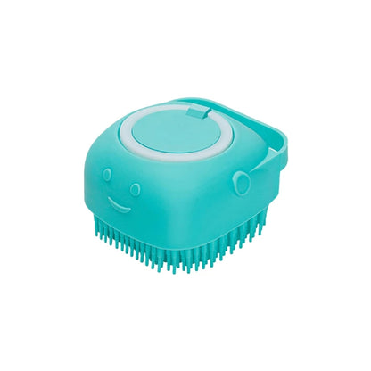Dog Bathing Brush Pet Massage Brush Shampoo Dispenser Soft Silicone Brush | Purrfect Pet Haven