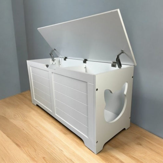 Top Opening Cat Litter Box Enclosure Furniture | Purrfect Pet Haven