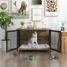 Spacious Wooden Dog Crate Furniture with 2 Doors for Large Medium Dogs | Purrfect Pet Haven