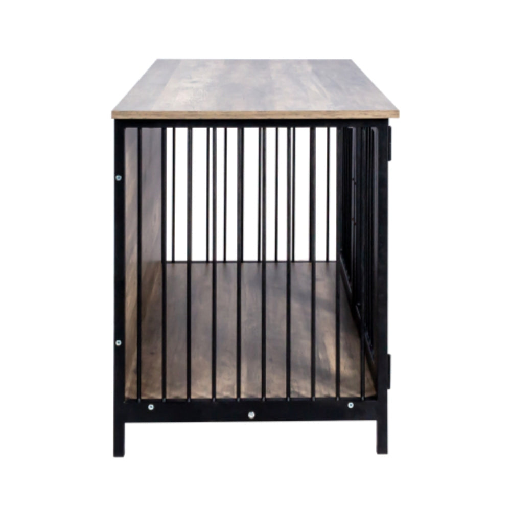 Spacious Wooden Dog Crate Furniture with 2 Doors for Large Medium Dogs | Purrfect Pet Haven