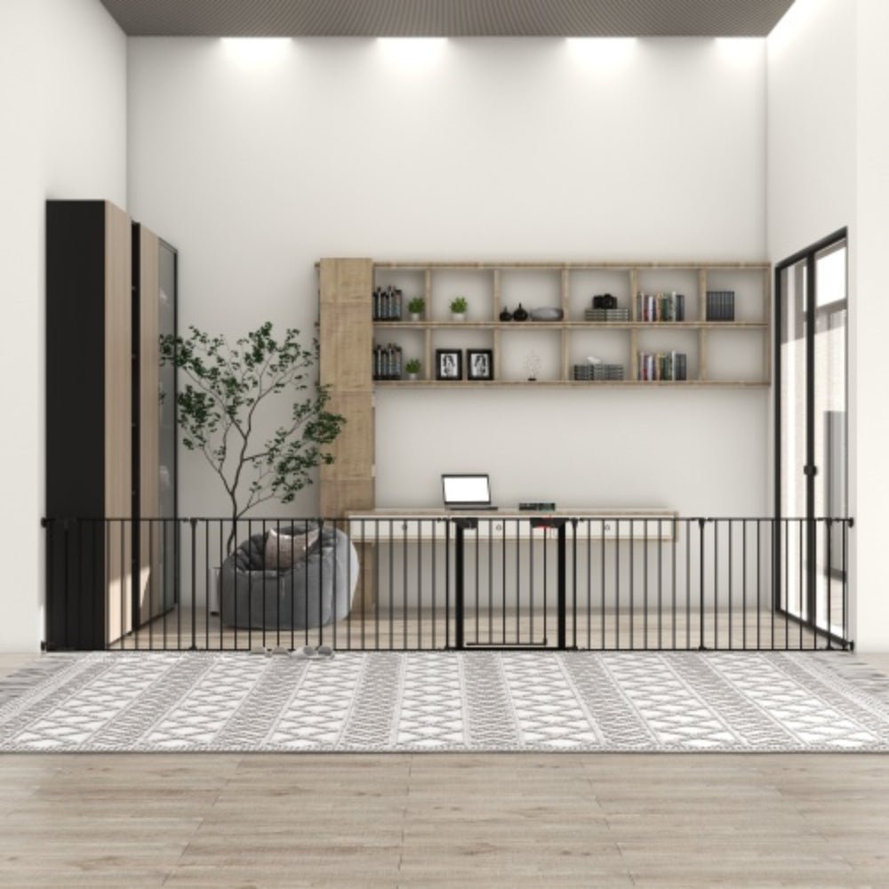 150 inch Adjustable Play Yard with 6 Panels for Safety | Purrfect Pet Haven