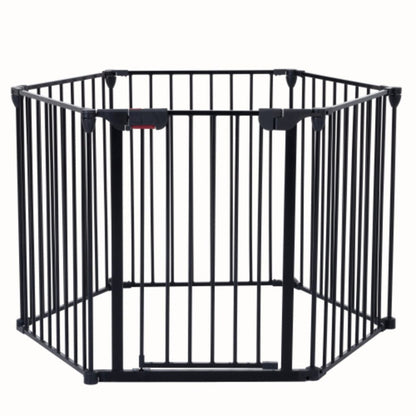 150 inch Adjustable Play Yard with 6 Panels for Safety | Purrfect Pet Haven
