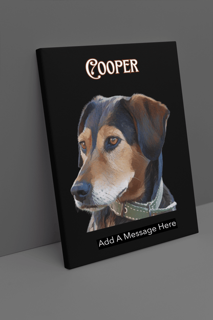 Custom Portrait Cartoon Photo Canvas Print Matte Canvas - Upload Your Photo | Purrfect Pet Haven