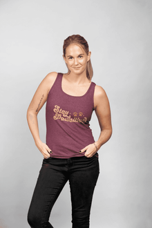Cute Pet Lover Tank Top, Stay Pawsitive Tank, Funny Dog Lover Shirt