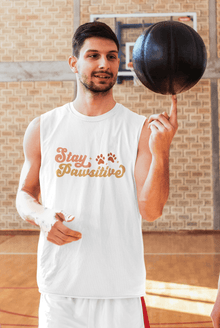 Cute Pet Lover Tank Top, Stay Pawsitive Tank, Funny Dog Lover Shirt