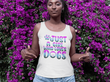 Just a Girl Who Loves Dogs Tank Top, Dog Lover Gift