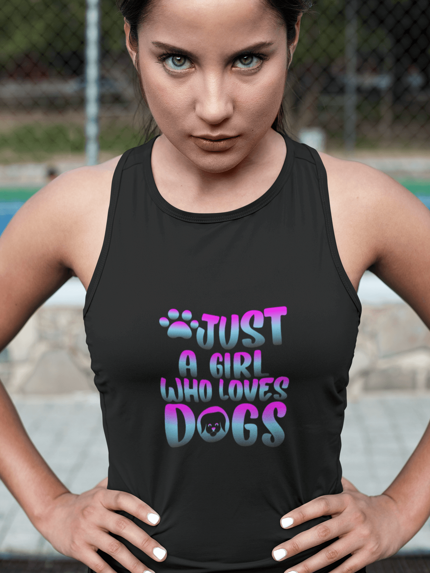 Just a Girl Who Loves Dogs Tank Top, Dog Lover Gift