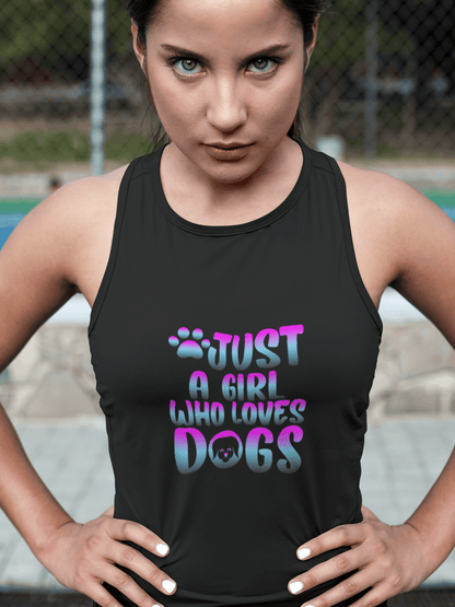 Just a Girl Who Loves Dogs Tank Top, Dog Lover Gift