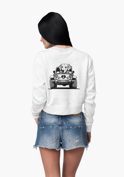 Golden Retriever Jeep Sweatshirt - Dog Lover's Heavy Blend