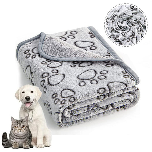 Soft Fluffy Pet Blanket - Cute Cartoon Pattern - Purrfect Pet Haven