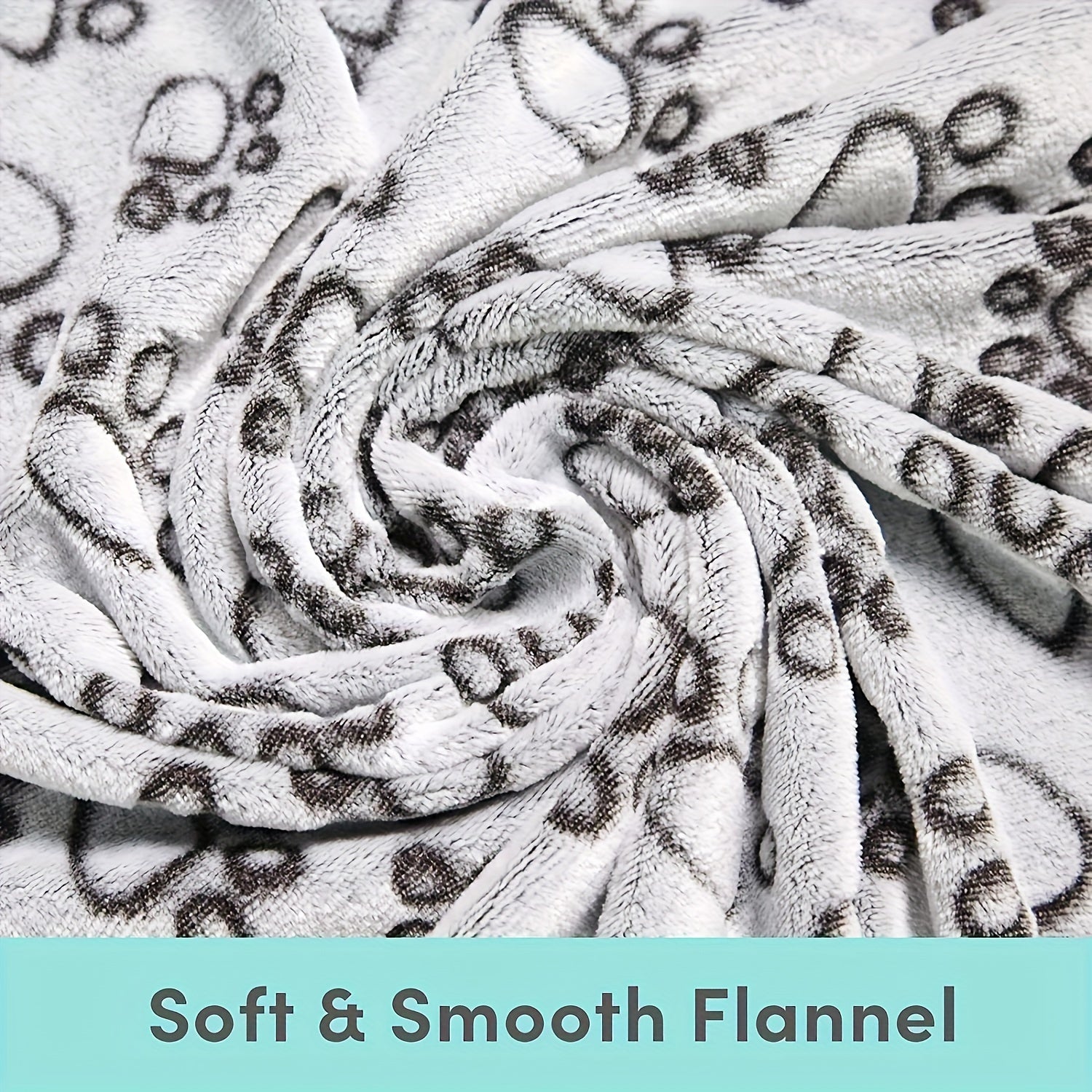 Soft Fluffy Cute Cartoon Pattern Pet Blanket