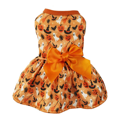 Elegant Halloween Pet Party Dress - Festive Costume Outfit