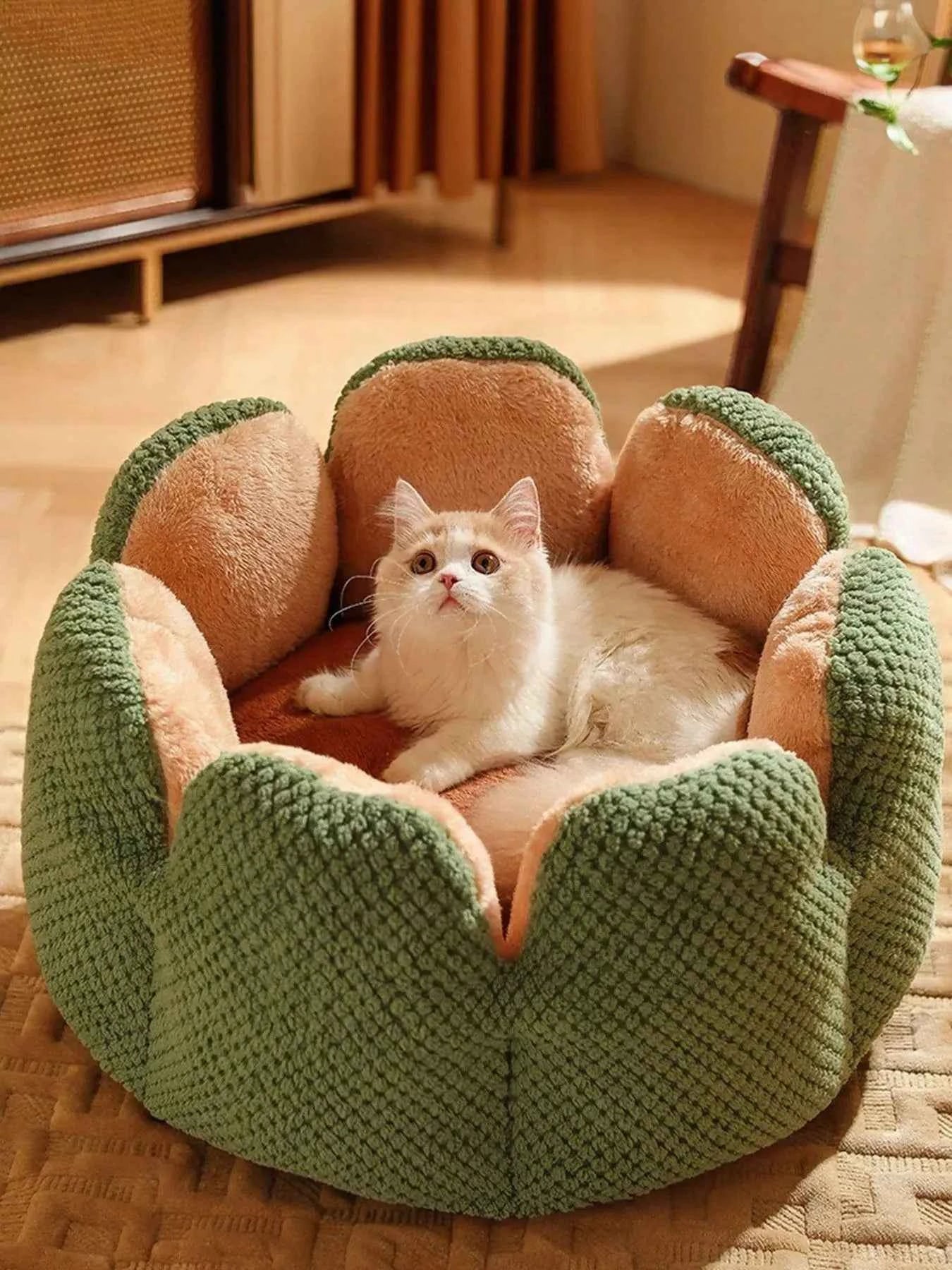Flower Petal Plush Cozy Pet Nests