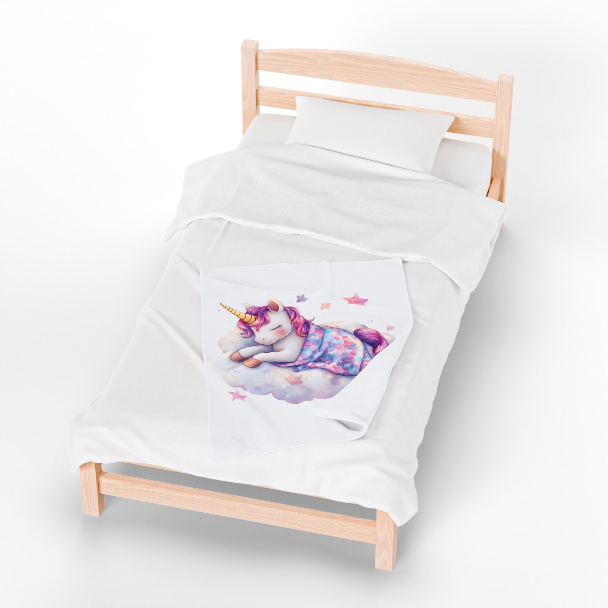 Dreamy Unicorn Velveteen Plush Blanket | Cozy Soft Throw for Kids & Nursery Decor