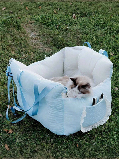 Secure Pet Car Seat Carrier - Comfortable Padded Sling