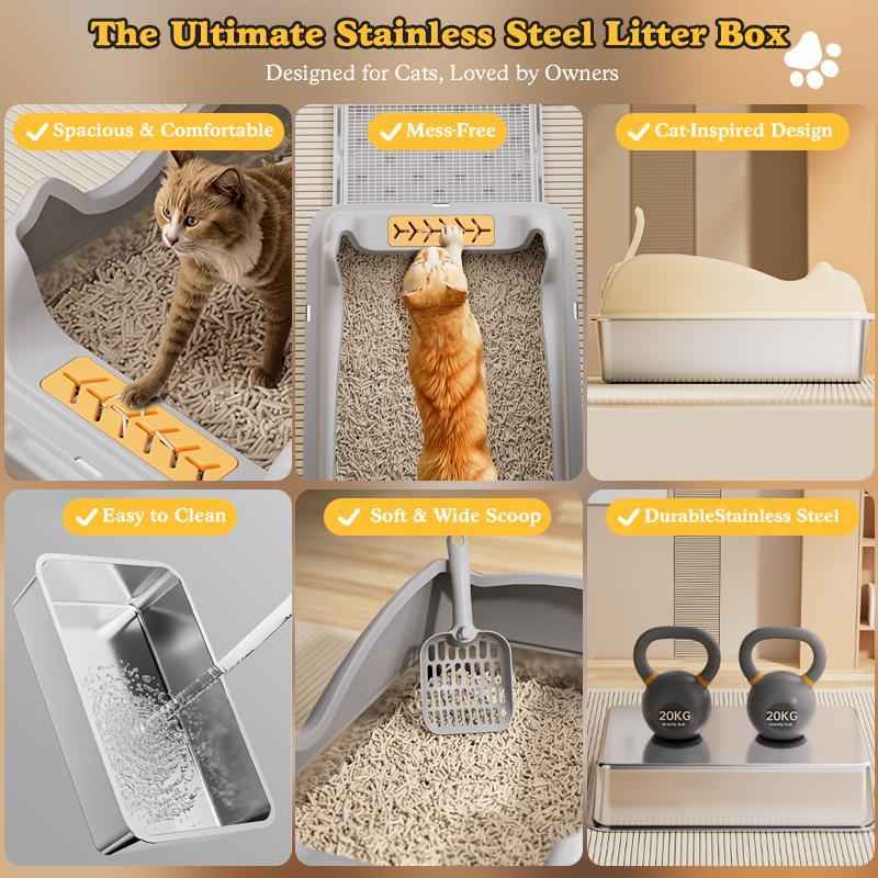 Stainless Steel Cat Litter Box - Large Rust-Free - Purrfect Pet Haven