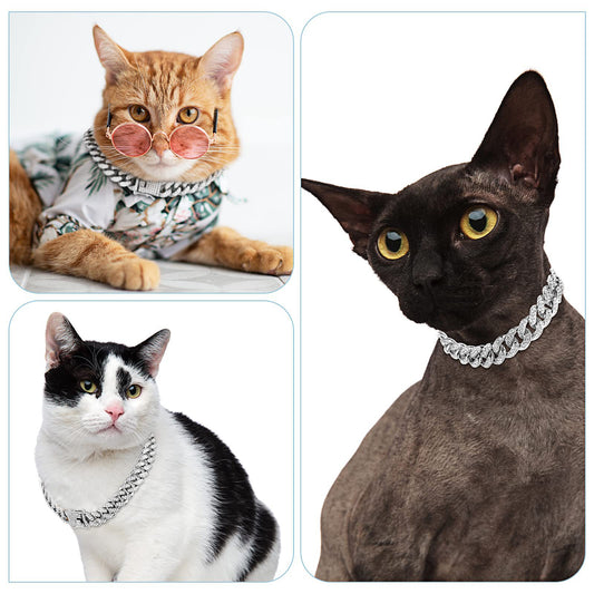 Diamond Hip Hop Dog Cat Pet Collar Necklace