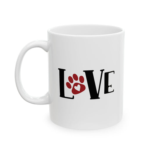 Love Ceramic Mug - 11oz & 15oz - Perfect Gift for All Dog Lovers